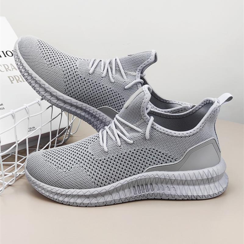 Спортивная обувь 39-46, мужская дышащая спортивная повседневная обувь с сеткой, мужские спортивные туфли для бега большого размера для фитнеса