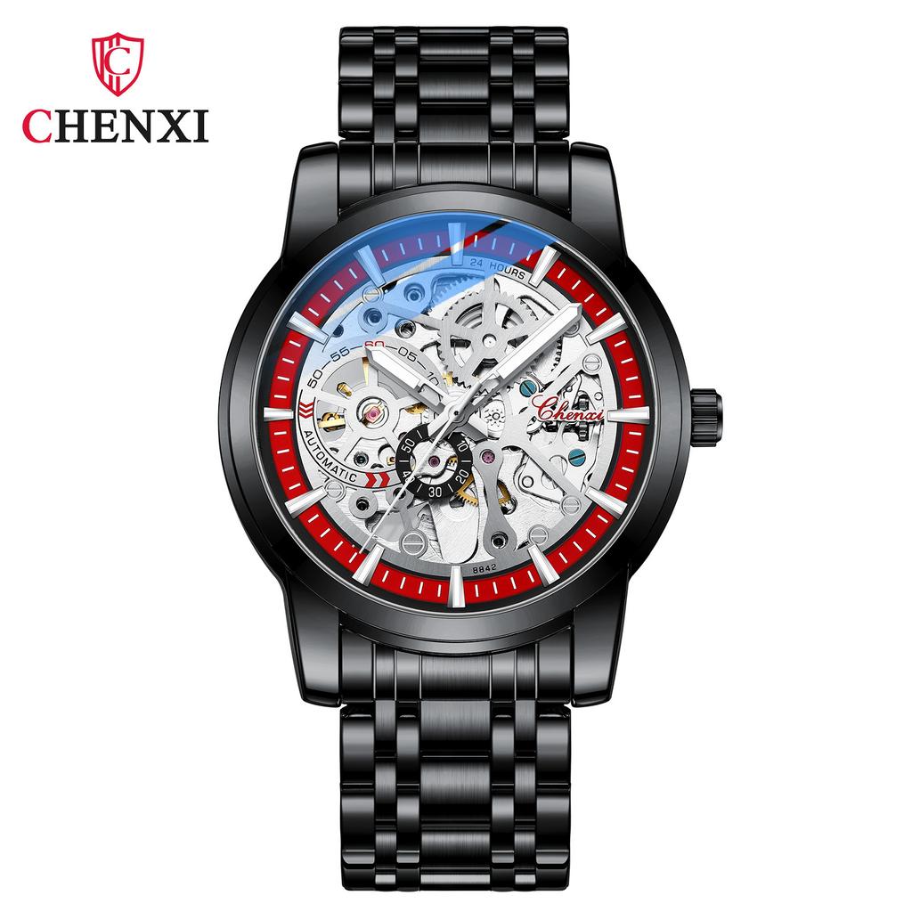New TOP Brand Luxury Men's Watch With Box Automatic Hollow Waterproof Luminous Men's Mechanical Watches