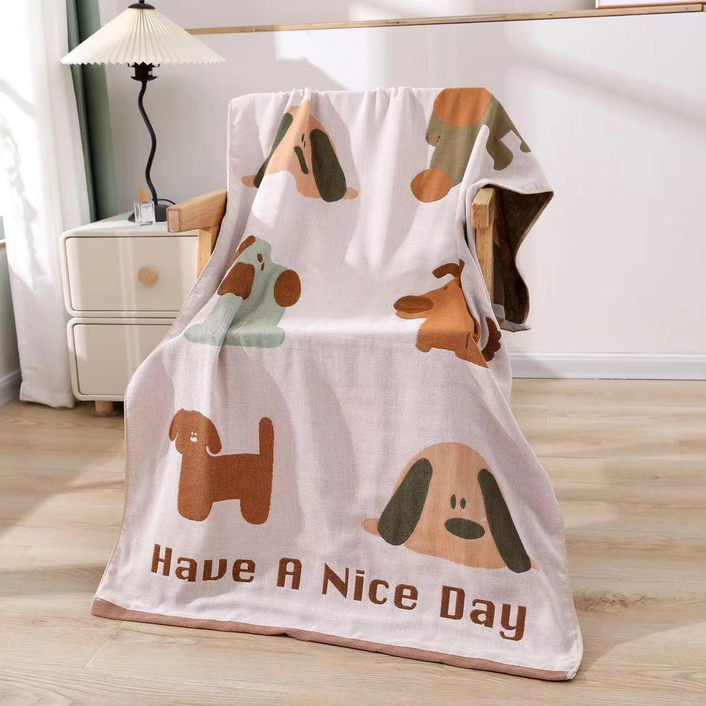 Multi-Layer Gauze Bath Towel Blanket, 160x80cm, All-Season, Versatile Adult/Couple Use