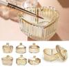 Crystal Glass Dappen Dish Acrylic Glass Cup w Cap Accessories Liquid Powder Glass