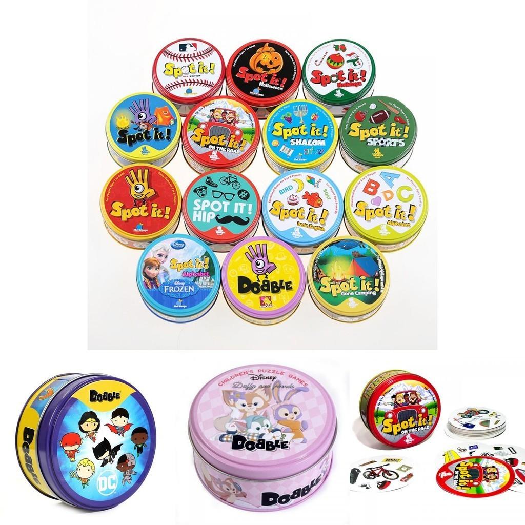 Spot It Game Interactive Party Game In A Compact Iron Box Dobble Card Game