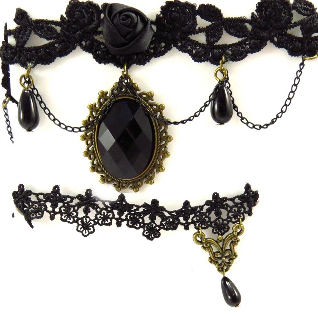 Les Trésors De Lily [K6571] - Дизайнерский комплект "Куртизанки" черный (кружево)