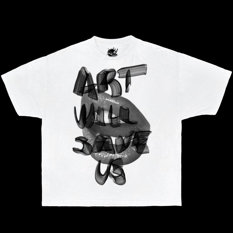 ART WIll SAVE US Graphic Boxy Unisex T-Shirt, oversized, graphic Unisex T-Shirt