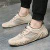 Popular Summer Men's Casual Sports Shoes Large Size Sewn Leather Mesh Shoes Octopus Men's Shoes Lazy Shoes