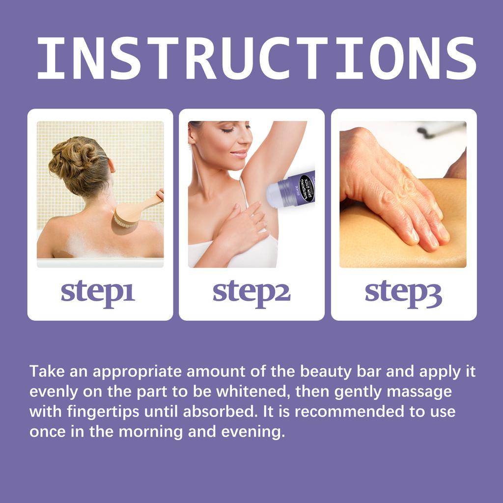 EELHOE Body Whitening Stick Underarm Knee Buttocks Private Bleach Remove Melanin Pigmentation Improve Dull Nourish Brighten Skin Care