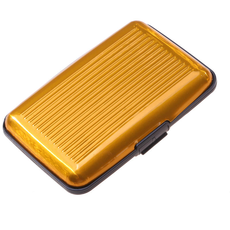 8 слотов RFID держатель для кредитных карт протектор алюминиевый металлический кошелек для кредитных карт держатель для визитных карточек для мужчин и женщин Подарочная коробка