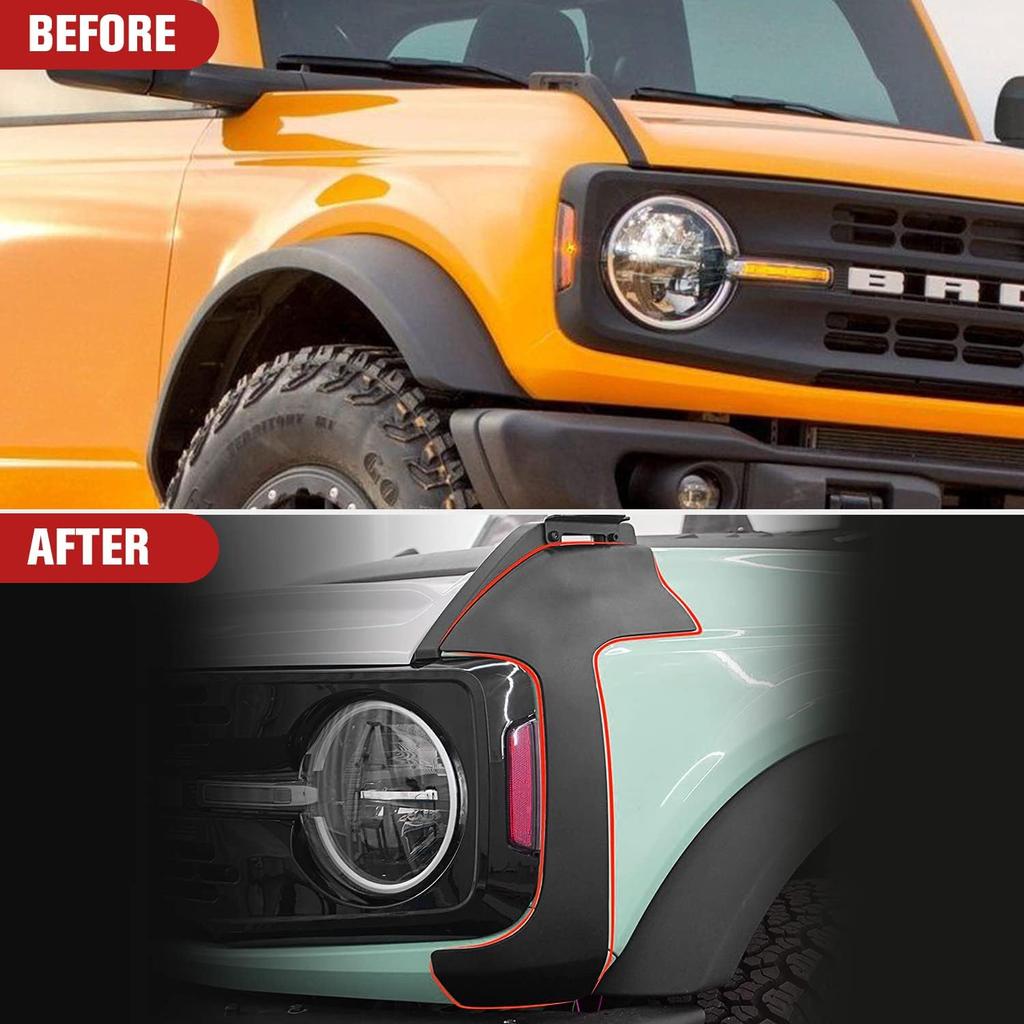 Для 20212024 2024+ Ford Bronco 2/4 двери передний угол край кузова броня автомобиля внешние аксессуары детали