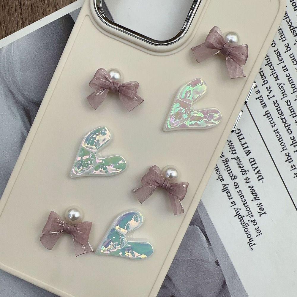 10 шт. Шармы Жемчужная пряжа Бант Красочный бант Головные уборы Украшения Аксессуары для чехла телефона