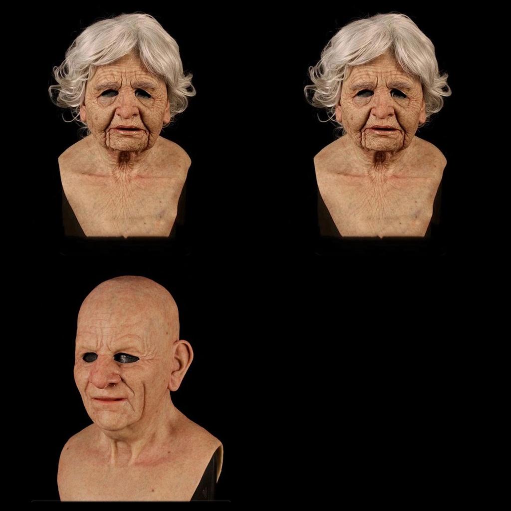 Реалистичная латексная маска лица старика для маскарадного костюма, косплея, Хэллоуина, высококачественный материал