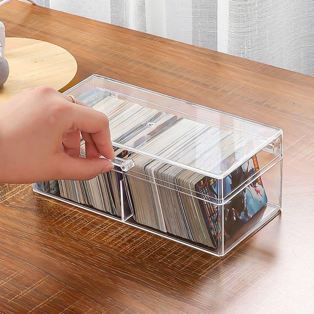 Коробка для хранения фотокарточек большой вместимости, контейнер для DIY, кейс с крышкой, органайзер для макияжа, кухня