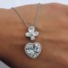 Новый шикарный кристалл кубического циркония в виде сердца кулон ожерелье для женщин обручальные свадебные аксессуары Высокое качество модные украшения