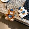 Mini Bear Keychain Cutecore Denim Hat Stuffed Plush Doll Bag Pendant Backpack Hanging Decor Accessory Gift For Couple Friends