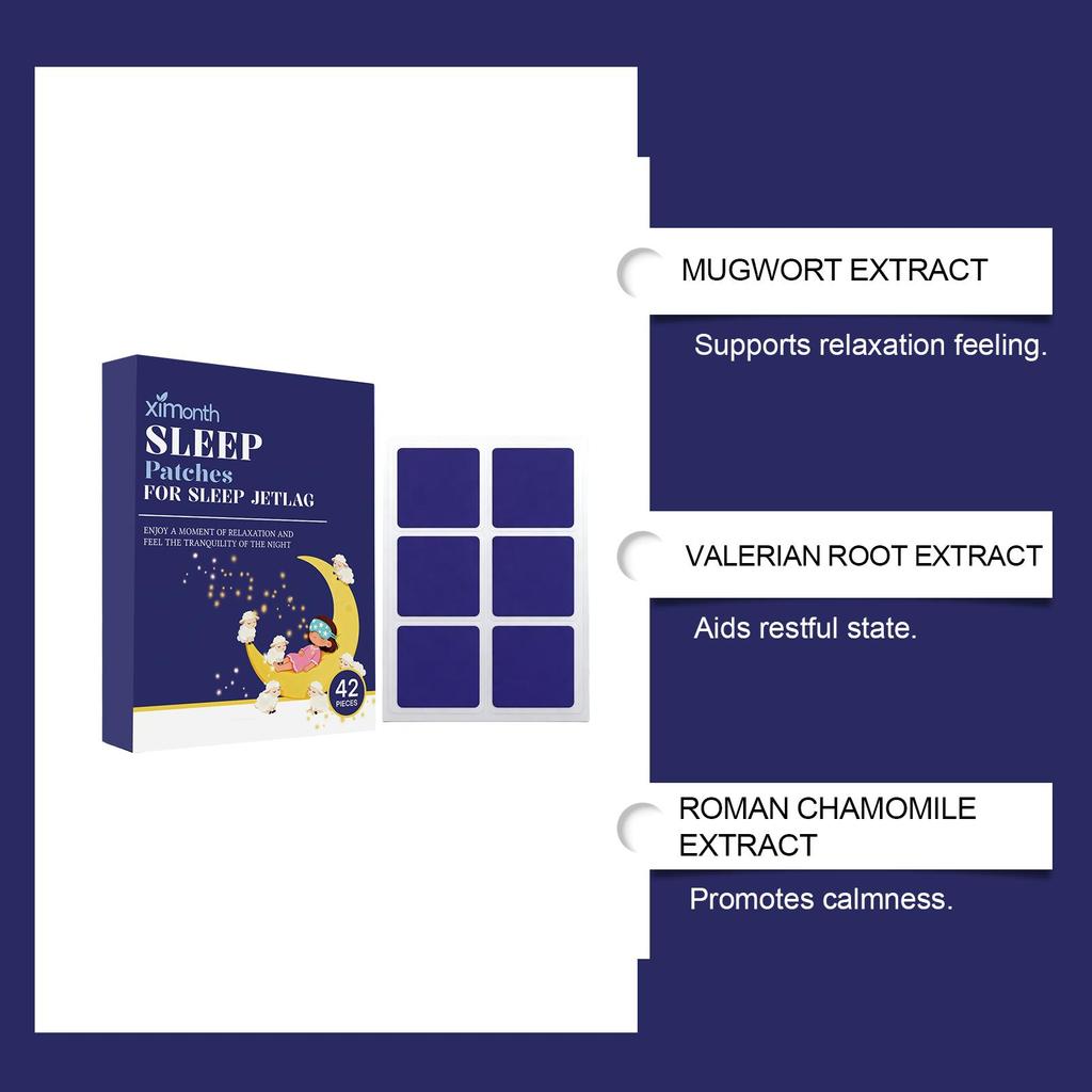42 шт. Наклейка Ximonth для сна снимает усталость помогает быстро заснуть долгодействующий пластырь для сна пластырь для кондиционирования при бессоннице для качественного отдыха