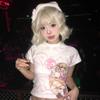 VAYLA Y2k Harajuku Streetwear T Shirts Women Japanese Fashion Kawaii Sweet Cartoon Print Slim Sexy Tees Tops Soft Gril Summer