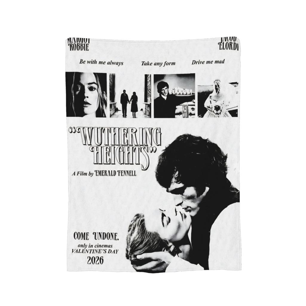 Wuthering Heights 2026 Movie Merch Blanket Warm Cozy Fluffy Throw Blankets for Bed 50x60 Inches Multiple Sizes Bedspread