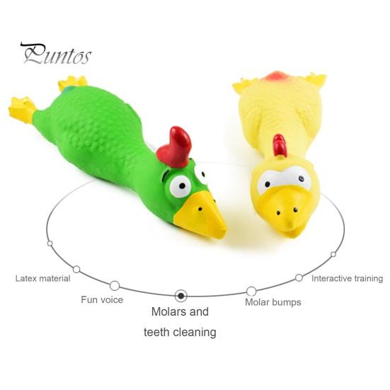 Латексная игрушка-курица для собак со звуком, избавляющая от скуки, игрушка для чистки зубов, молярная игрушка, устойчивая к укусам, забавная пищащая игрушка-курица для собак, жевательная игрушка