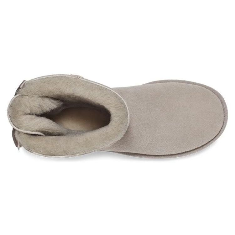 UGG Bailey Bow Ii Sheepskin Warm Bow Mid Calf Snow Boots Women Boots Goat-Brown 1016225-GOA