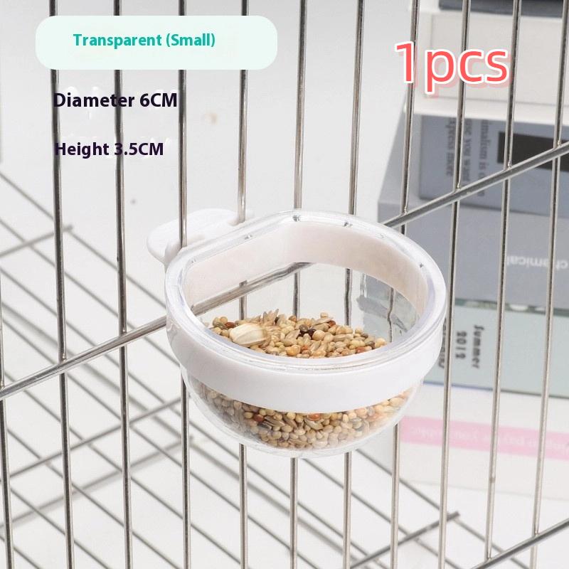 Миска для кормления птиц Съемная прозрачная миска Пластиковая кормушка для клетки Удобная подвесная кормушка для семян и воды для попугаев