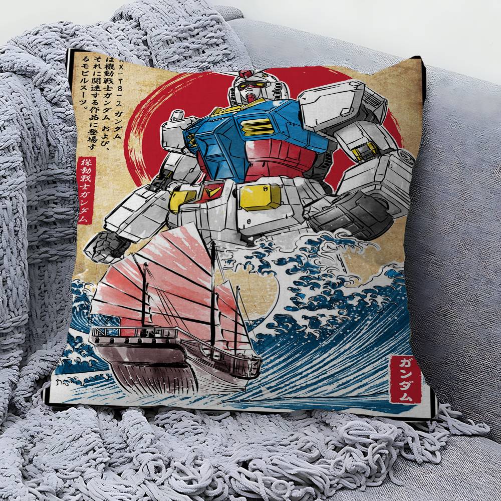Аниме G-Gundams Персонализированная Наволочка Детская Спальня Декор Дикой Вечеринки Наволочка Подарок на День Рождения Ребенка Душ