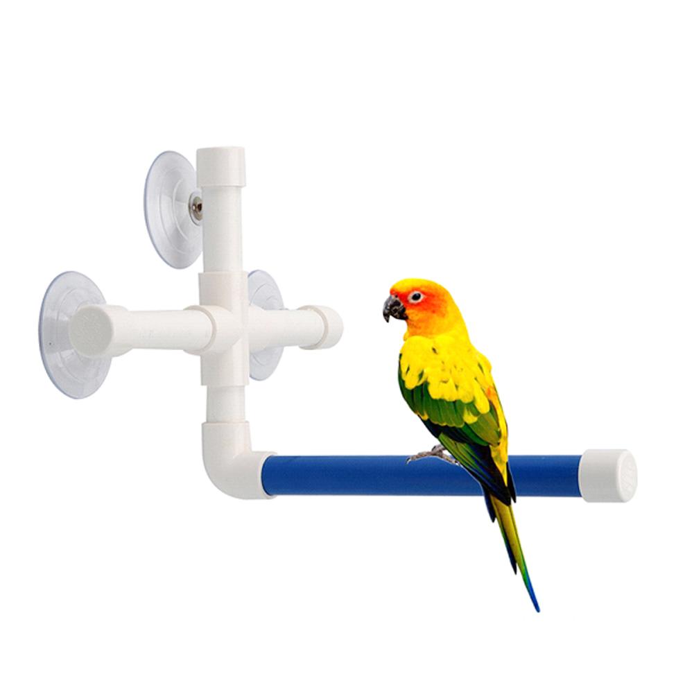 Parrots Shower Standing Rod Pet Bird Firm Shape Perch with Suction Cup Bathing Supplies