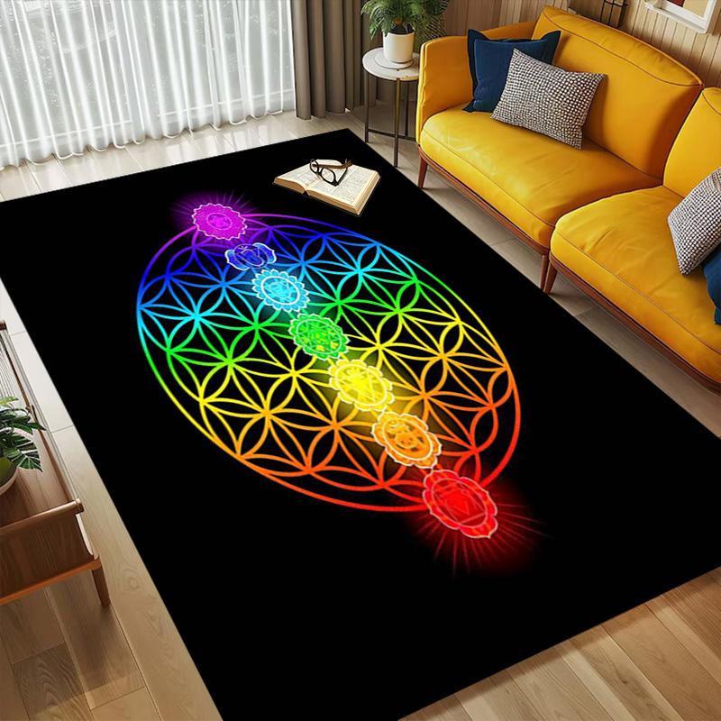 Chakra Balance Living Room Nonslip Area Rug Soft Carpet For Bedroom Game Playroom Sofa Office Home Decor Doormat Christmas Gift C9302631