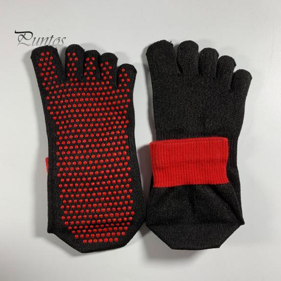 2 Pairs Barefoot Grounding Socks Outdoor Beach Camping Hiking Climbing Five Toes Socks Cut-resistant Men Women Non-slip Silicone Gripper Socks