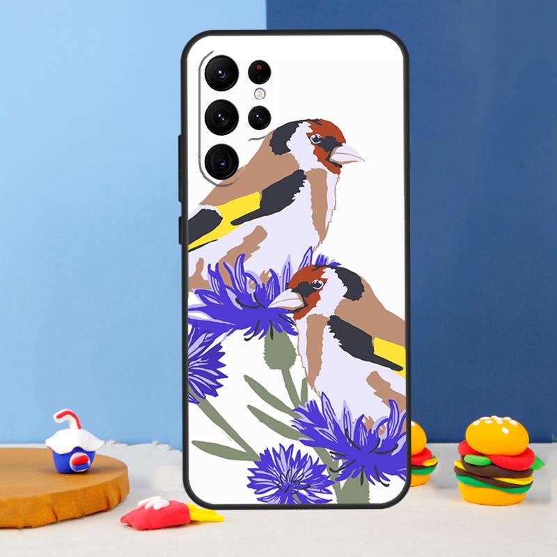 Чехол для телефона Европейский щегол для Samsung Galaxy S24 Ultra S9 S10 S20 FE S22 S21 S23 Plus S25 Ultra Cover Coque