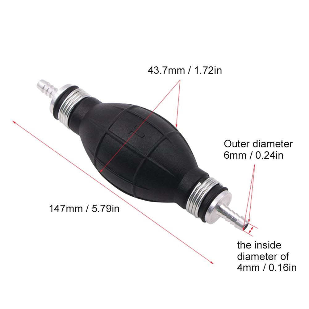 6/8/10/12mm Universal Fuel Pump Rubber Manual Liquid Oil Transfer Pump Petrol Diesel Hand Primer Bulb for Car Marine Outboard