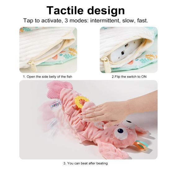 Игрушка для сна с похлопыванием по хвосту для младенца 15 дюймов плюшевая игрушка для сна с похлопыванием по попе для младенца