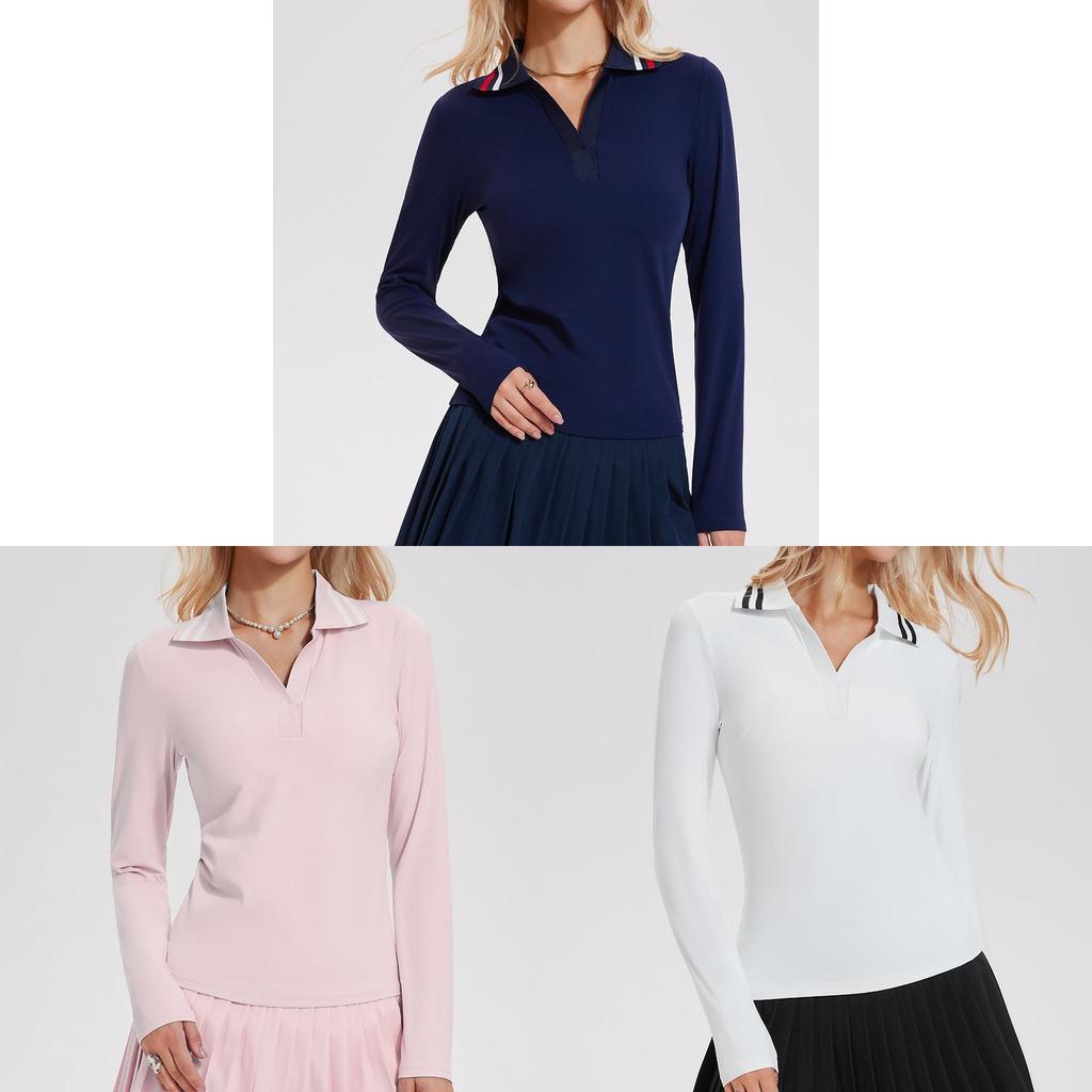 Womens Golf Polo Shirt With Breathable Spandex For Fitness And Running Activities