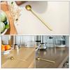 4Pcs Stainless Steel Dessert Spoons Gold Finish Long Handle Small Round Bowl Ideal for Coffee Tea Hot Chocolate Stirring Mixing4