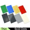10 шт. Тонкие пластины Строительные блоки 6x10 точек DIY Город Классические Кирпичики Фигурки Образовательные Творческие Размер Совместим с 3033 Игрушками