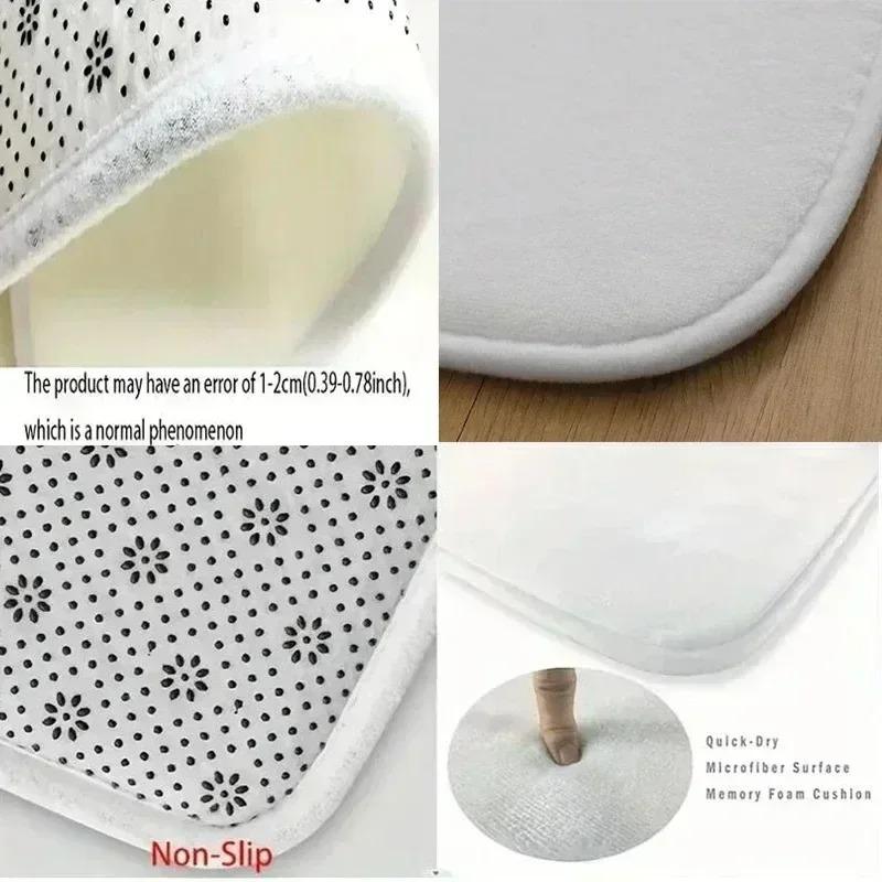 Merry Christmas Theme Door Mat for Bathroom Toilet Indoor Floor Mat Anti-Slip Kitchen Rug Dwarf Printed Carpet Home Decoration