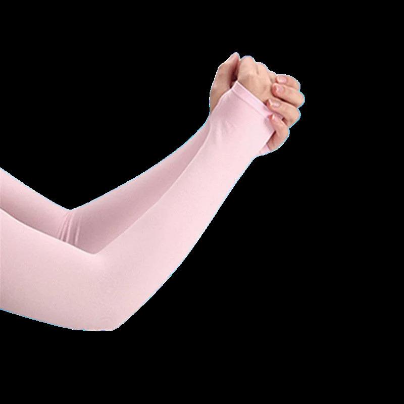 Ice Silk Arm Sleeves Summer Sun Protection UV Blocking Breathable Elastic Thumb Hole for Men Women Outdoor Cycling Driving