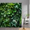 Наружный Садовый Постер Занавеска для Душа Винтажное Окно Стена Растущие Цветущие Растения Полиэстеровая Ткань Занавески для Душа Декор для Ванной