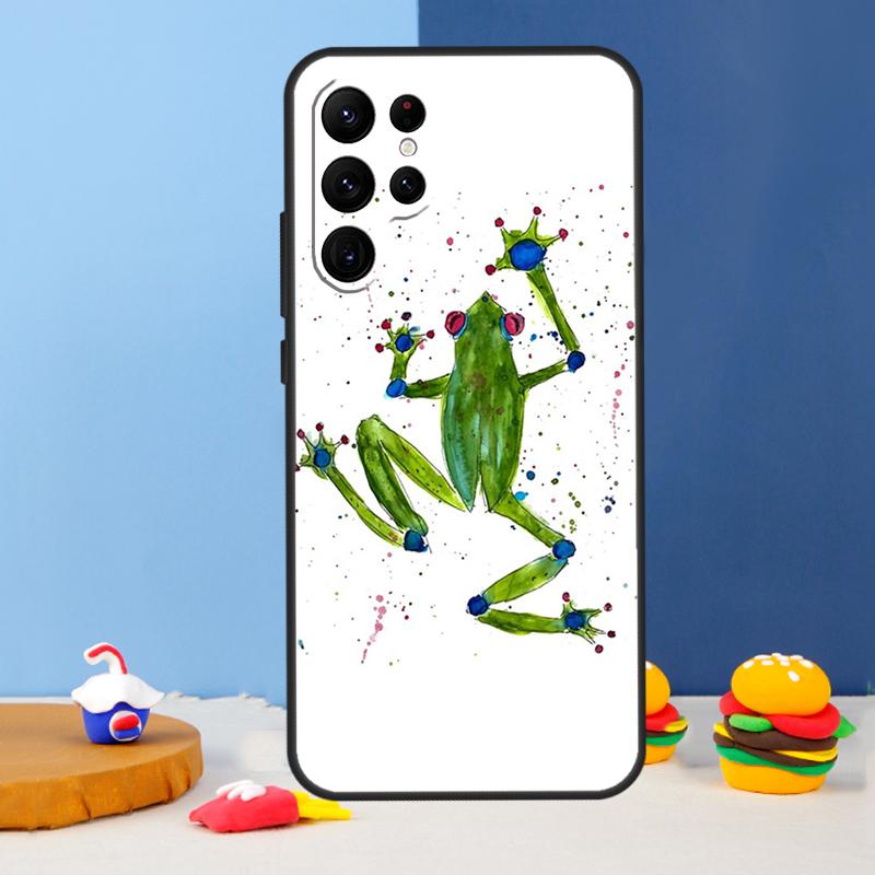 Мультяшные лягушки Чехол для телефона Для Samsung Galaxy S25 Ultra S9 S10 S20 S22 S21 FE S23 Plus S24 Ultra Чехол Coque
