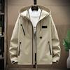 M-8XL Large Jacket Men's Hooded Charge Coat Waterproof Large Loose Coat