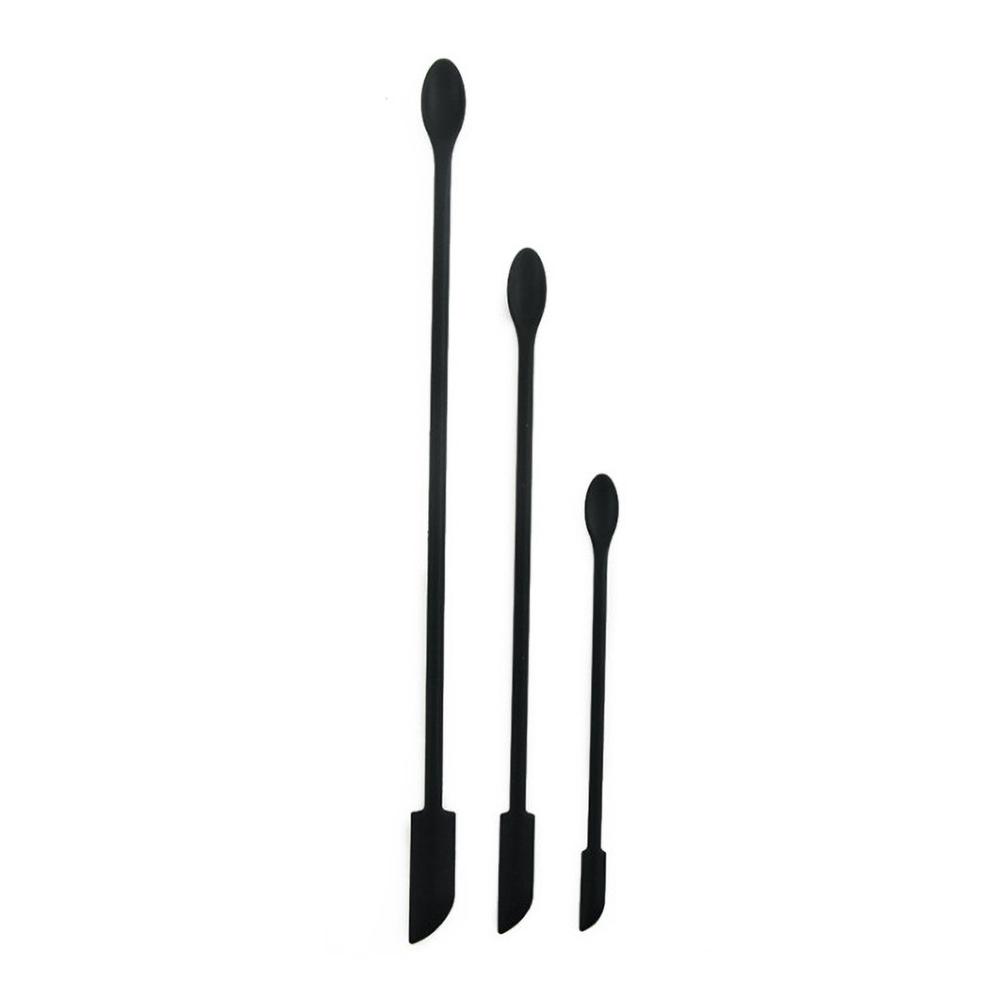 3Pcs Mini Silicone Spatula Set Double Ended Jam Spoon & Scraper for Baking Red