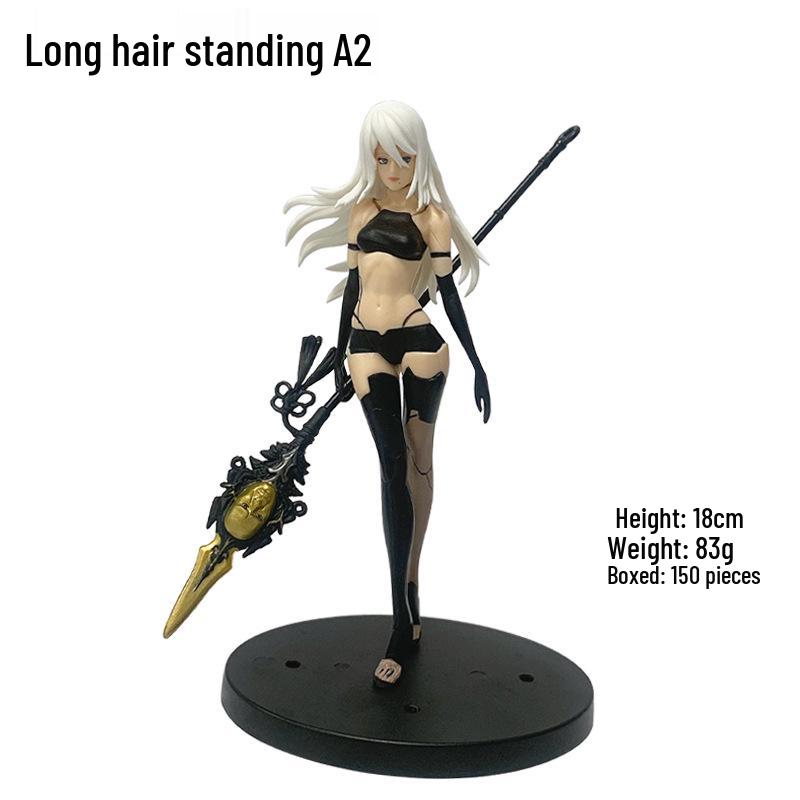 NieR: Automata A2 Long/Short Hair Beautiful Girl Figurine Model