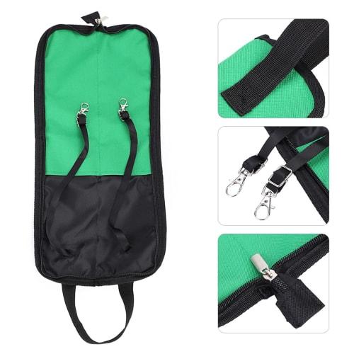 Drumstick Bag, Mallet Case, Holder, Bright Oxford Fabric, Wear-Resistant, Easy To Carry, Expandable, Drum Mallet Bag, Drum Accessories, Practical (Gre
