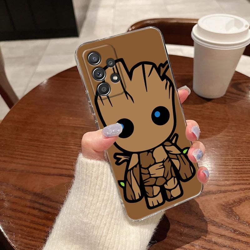 Мультяшный Marvel Грут Железный Человек Прозрачный Чехол Для Samsung Galaxy A57 A37 A56 5G A36 Чехол A55 A54 A35 A26 A07 A17 A16 A06 A36 A15 Обложка