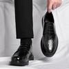 Leather Shoes Men's 2024 British Business Dress Men's Leather Shoes Casual Height Increase 8CM Wedding Groom Shoes