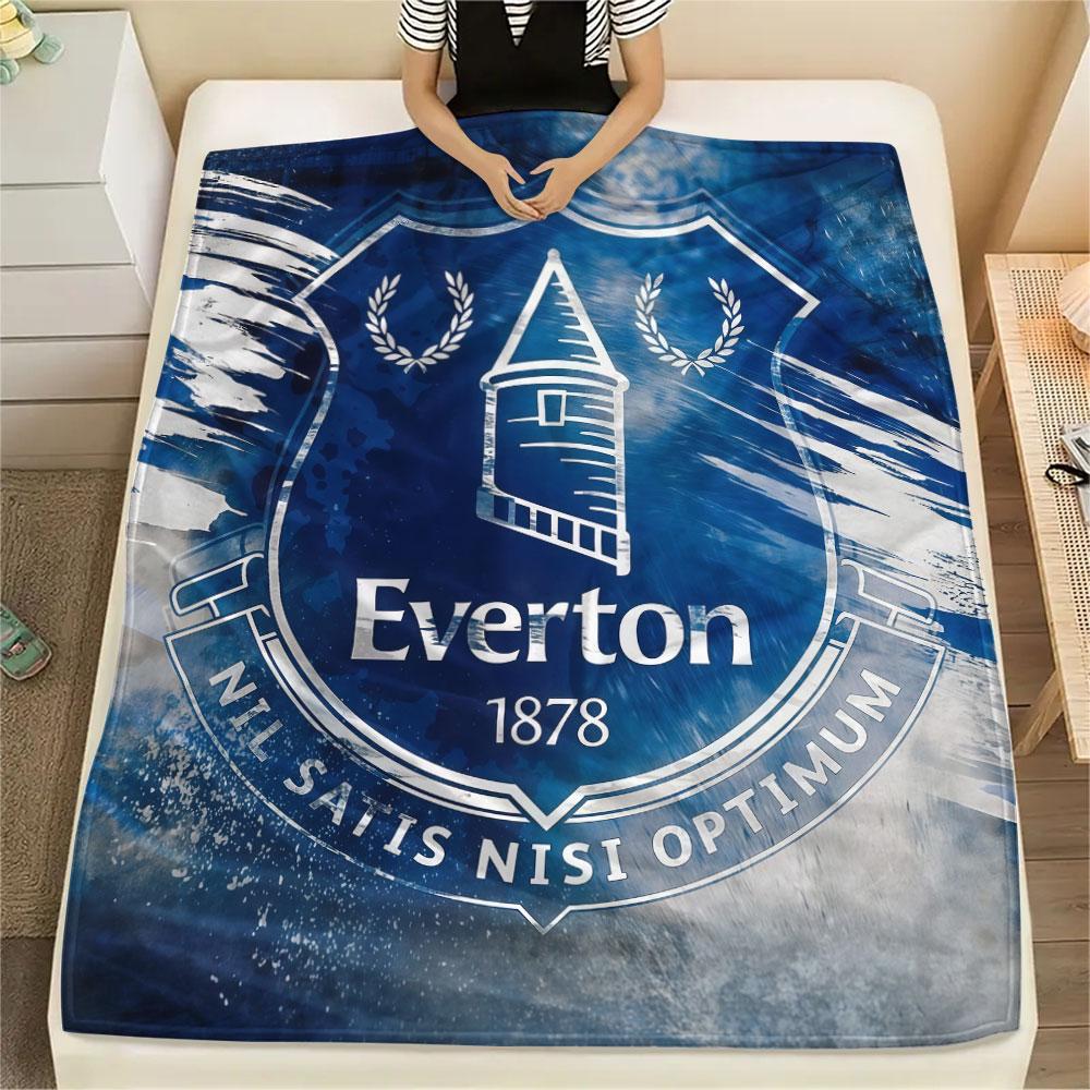 1PC Everton F.C Patterned Flannel Blanket Suitable For All Seasons for Home Decor Warmth and Comfort Gifts Holiday Present