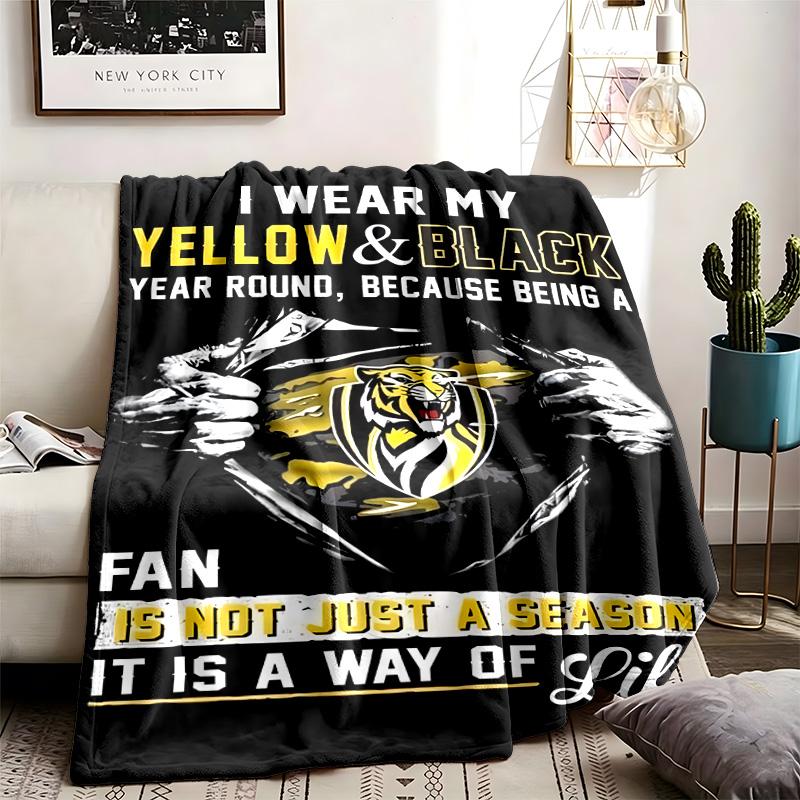 Richmond Football Club Theme Blanket Suitable For Beds Sofas And Camping Perfect For Both Men And Women Comfortable Bedding All Year Round