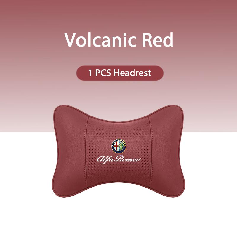 Car Neck Pillows Both Side Pu Leather Headrest Waist Pillow For Alfa Romeo Giulietta Mito 159 Giulia Stelvio 156 147 Tonale IM0