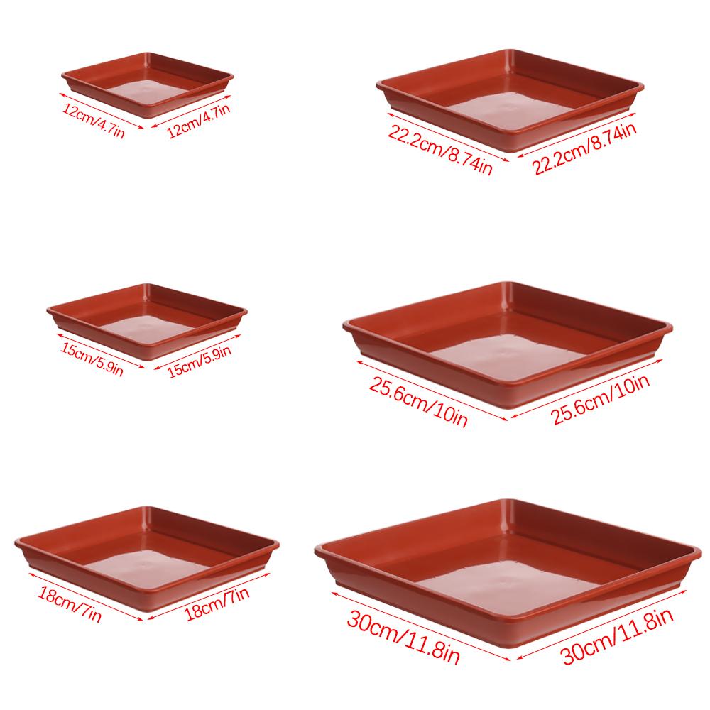 1Pcs Garden Flower Pot Square Plastic Tray Saucers Indoor Outdoor Plant Saucer Drip Trays