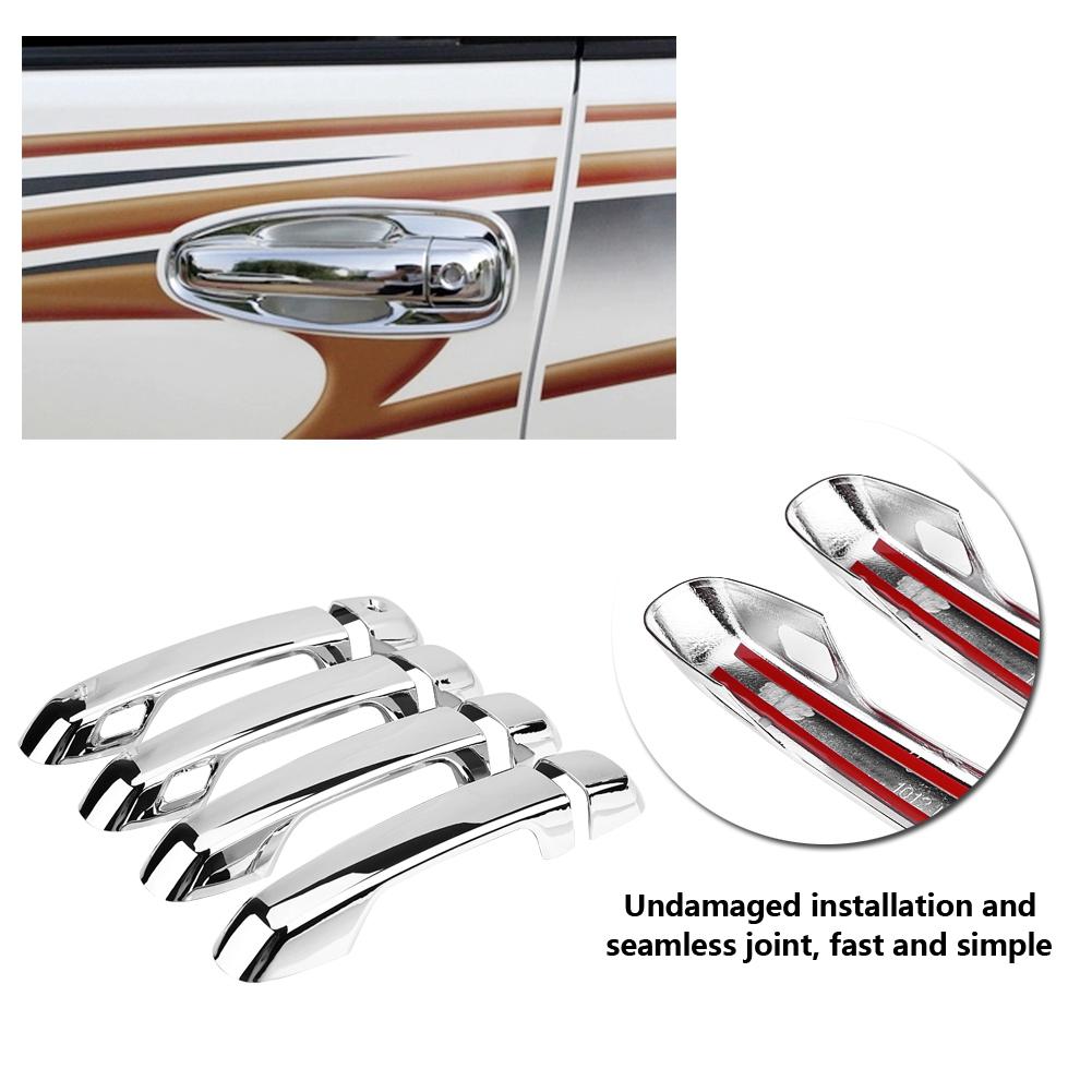 8 Pcs Car Chromium Electroplating Door Handle Cover Trim for Toyota Land Cruiser Prado 10 18