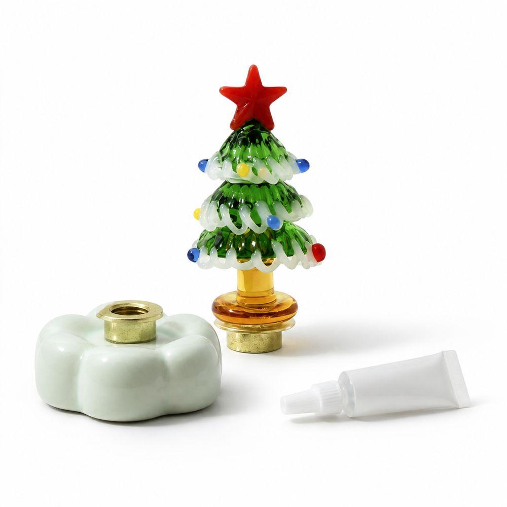 Rotating Base Christmas Tree Ornament Star Topper Christmas Tree Statue Home Decor