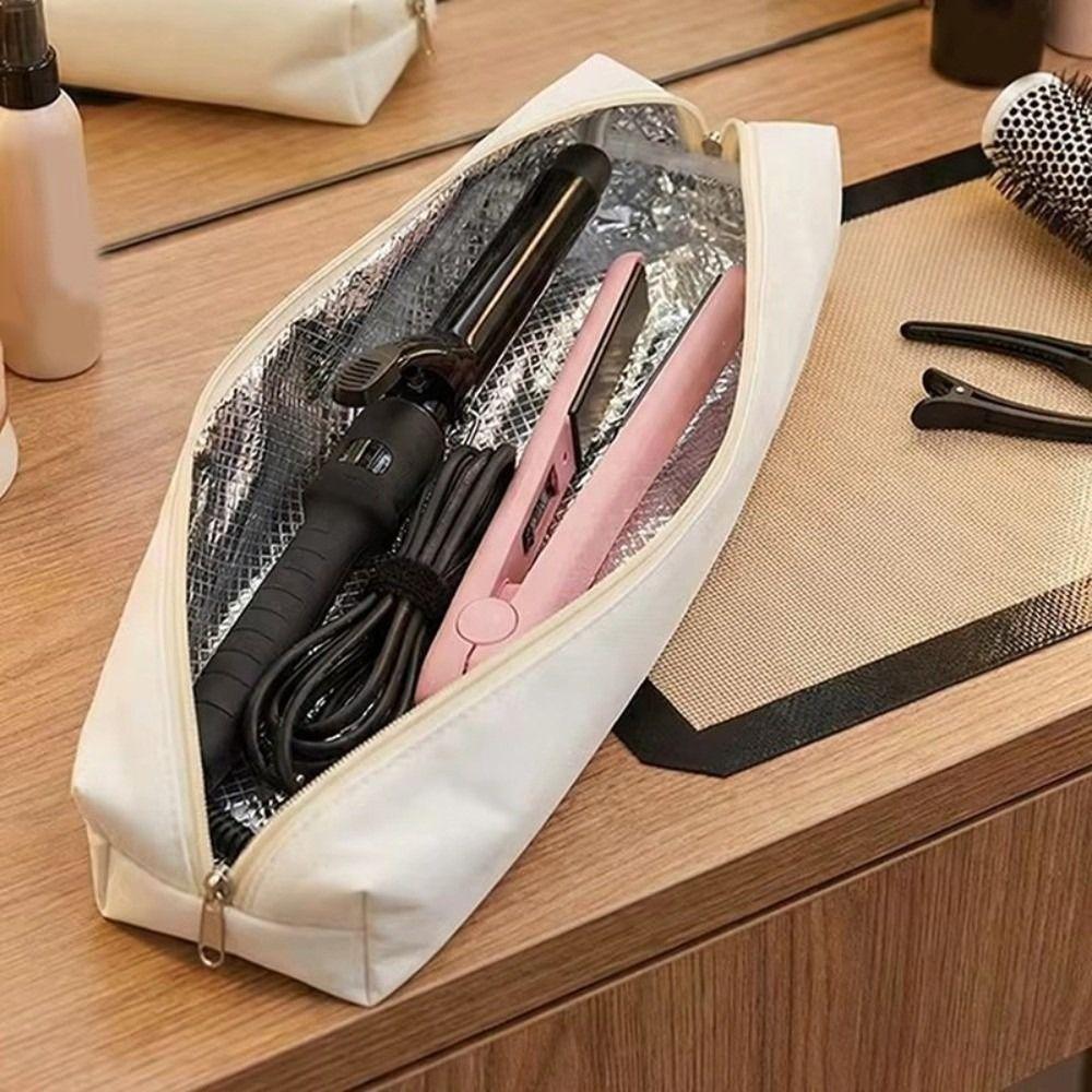 Dustproof Curling Iron Bag Heat Resistant Cosmetics Bag Hair Care Accessories