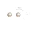 Vintage Red Half Circle Pearl Stud Earrings for Women Girls Elegant Imitation Pearl Temperament Earrings Bridal Wedding Jewelry